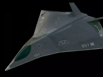 star fighter Low-poly 3D model