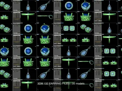 3DM 195 EARRING FILES 3D Model Pack