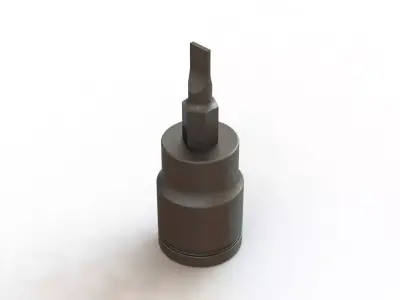 Short Socket Screwdriver Soquete Curto de Fenda 3D model