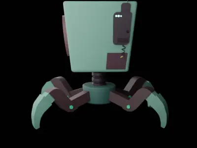 Futuristic 3D Robot Model - Game Ready Low-poly 3D model
