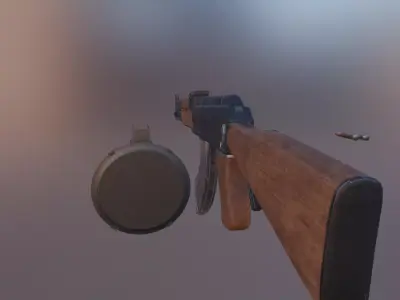 Modular AK47 Low-poly 3D model
