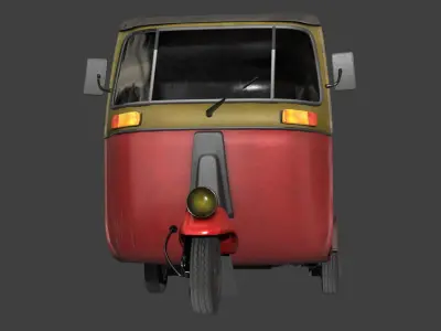 Tuk Tuk - Low Poly - Game Ready Low-poly 3D model