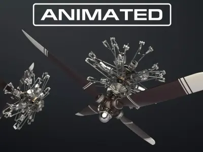 Aircraft Engine 3D model 5