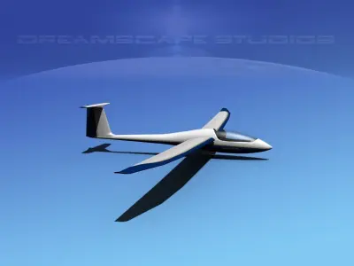 Venture Sailplane Low-poly 3D model purchase