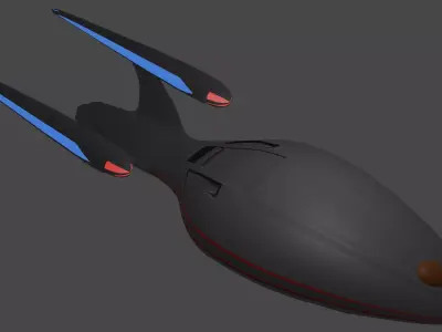 Starship star trek spacecraft 3D model