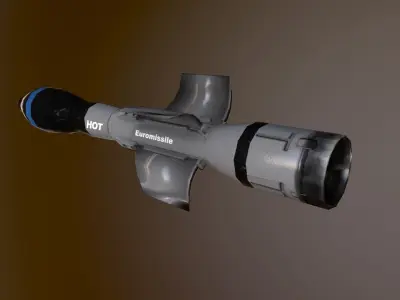 HOT 3 missile Low-poly 3D model