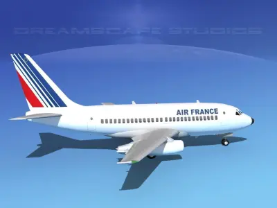 Boeing 737-100 Air France 3D model