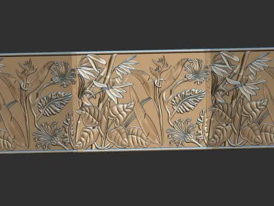 wall relief pattern 3D print model