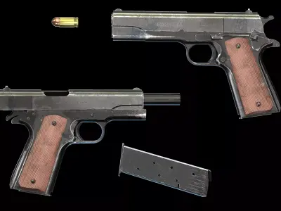 Colt M1911 Low-poly 3D model purchase