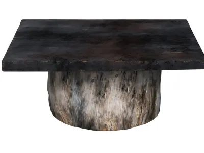 Japanese Antique Low Table 3D model