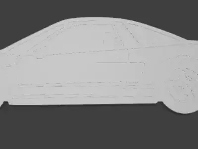 NSX NA1 Silhouette Keychain- 3D Printable Model 3D print model