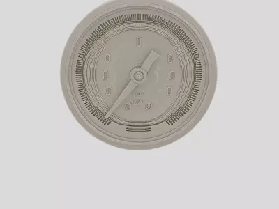 Industrial Factory Pressure Gauge Body for 3D print 3D model