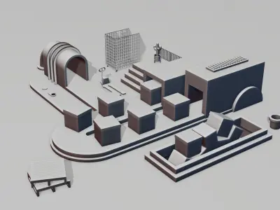 Box Packing Facility Art 3D model