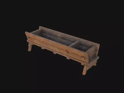 Water Trough 3D Model  Low-poly 3D model