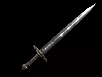Medieval Sword Game-Ready Model Low-poly 3D model