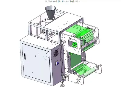 VFFS vertical packaging machine MZ320  3D model