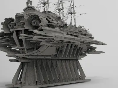 Grand Cathedral Airship 5 3D model