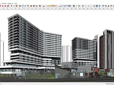 Sketchup Commercial Complex M6 3D model