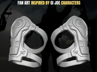 Cobra Shoulder Armor Fan Art for Action Figures 3D print model
