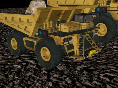 Truck Mining Camion minero mina cat Komatsu 3D model