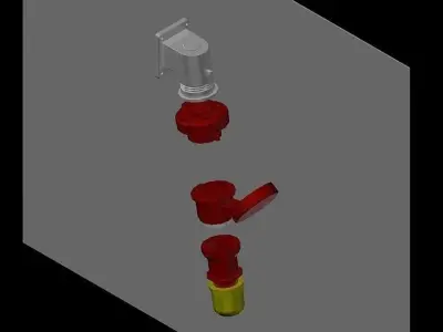 5 pin 16A 3 phase plug Free 3D model