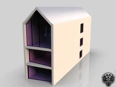Modern Building Low-poly 3D model purchase