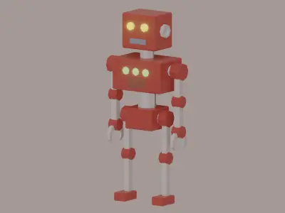 Simple Robot Low-poly 3D model purchase