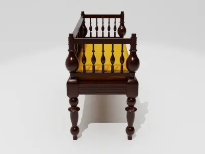 Antique Sofa Bench  3D model