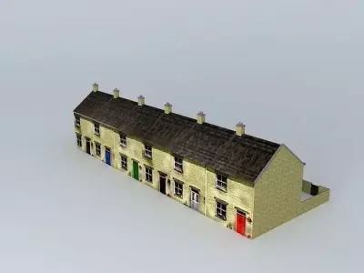 Eco Rail Cottages Dummy! Old Steam Days Free 3D model