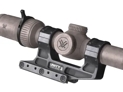 MILITARY VORTEX 1X8 LPVO RIFLE SCOPE Low-poly 3D model