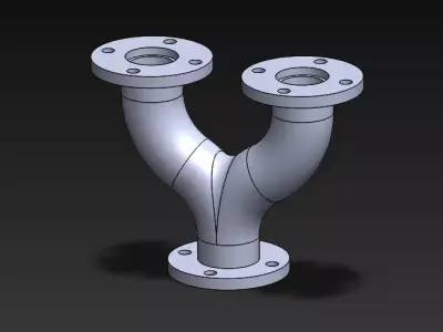 Y pipe 3D model