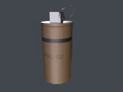 Smoke Grenades Pack Germany France British China Low-poly 3D model