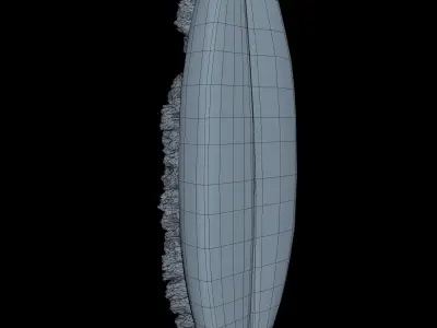 Brush Middle Poly 3D model