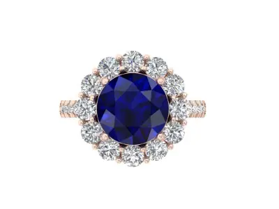 Solitaire Engagement Ring 3D print model 93