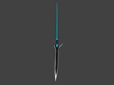 Lance-1 black and blue Low-poly 3D model