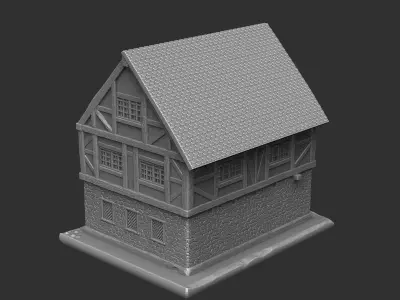 Medieval house 3D print model