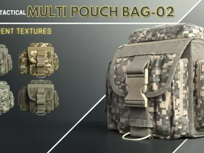 Military and Tactical Multi Pouch Bag 02 Free 3D model