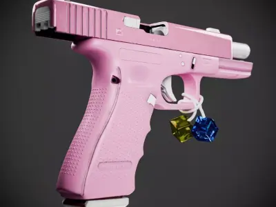 Bocchi the Glock 17 gen 4 pistol 3D model