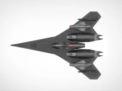 Next Generation Fighter Low-poly 3D model