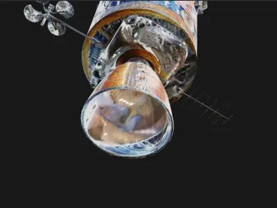 Apollo Space Capsule 3D model Low-poly 3D model