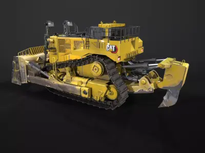 Bulldozer Low-poly 3D model from CGTrader - Low-poly