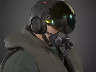 pilot F-35 suit 3D model