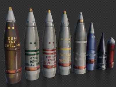 Artillery Ammunitions 3D model
