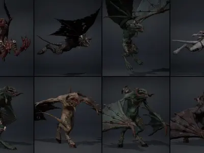 Winged Beasts Bundle Part 2 3D Model Pack