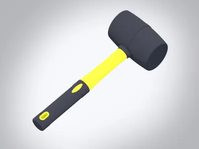 Rubber Mallet Low-poly 3D model