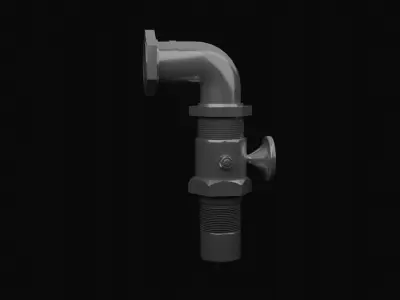 Plastic Pipes with Fittings  Free 3D model