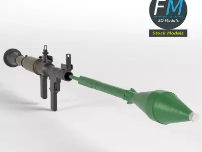 RPG-7 rocket launcher 3D model purchase