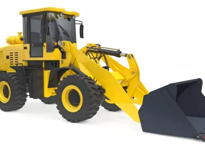 Wheel Loader Rigged and Animated 3D model