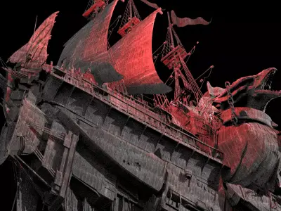 Dark Dreadnaught 4 airship 3D model