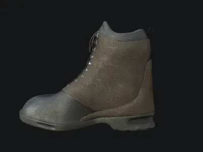 Boots game-ready PBR Low-Poly boot Low-poly 3D model